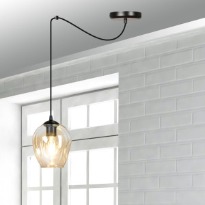 Level 1 bl miodowy 758/1 lampa wisząca klosze szklane kule regulowana nowoczesna