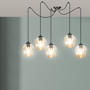 Level 5 bl miodowy 758/5 lampa wisząca klosze szklane kule regulowana nowoczesna