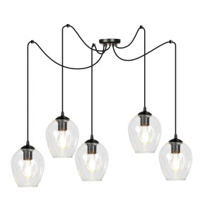 Level 5 bl transparent 756/5 lampa wisząca klosze szklane kule regulowana nowoczesna