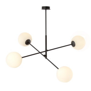 Linear 4 black/opal 1169/4 lampa sufitowa żyrandol nowoczesny klosze