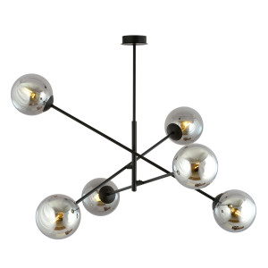 Linear 6 black/grafit 1167/6 lampa sufitowa żyrandol nowoczesny klosze