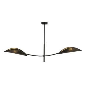 Lotus 2 black/gold 1106/2 lampa sufitowa żyrandol oryginalny design abażury