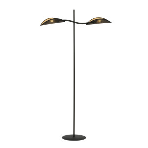 Lotus lp2 black/gold 1106/lp2 lampa podłogowa oryginalny design abażury
