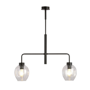 Lukka 2 black/transparent 1164/2 lampa sufitowa żyrandol nowoczesny klosze
