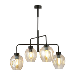 Lukka 4 black/amber 1165/4 lampa sufitowa żyrandol nowoczesny klosze