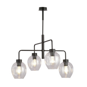 Lukka 4 black/transparent 1164/4 lampa sufitowa żyrandol nowoczesny klosze