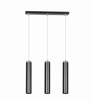 Luna 3 black 956/3 designerski spot wiszący tuby czarne chrom