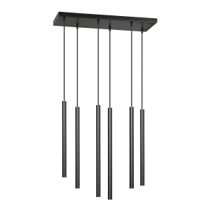 Selter 6 black 552/6 designerski spot wiszący halogen punktowy tuby czarne długie