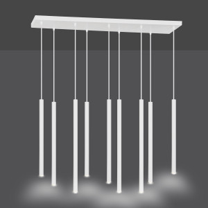 Selter 9 white 553/9 designerski spot wiszący halogen punktowy tuby białe długie