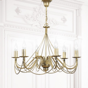 Tori 6 gold 170/6 klasyczny żyrandol świecznikowy