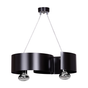 Vixon 2 black 284/2 nowoczesna lampa wisząca chrom czarna
