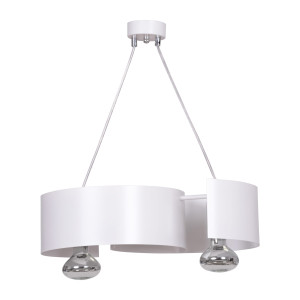 Vixon 2 white 306/2 nowoczesna lampa wisząca chrom biała