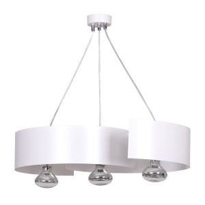 Vixon 3 white 306/3 nowoczesna lampa wisząca chrom biała
