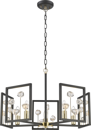 Lampa wisząca p0541-05a-sdac matt black / french gold / clear 
