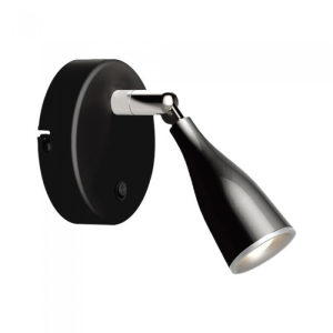 Kinkiet v-tac 4,5w led czarny z włącznikiem vt-805 3000k 420lm 3 lata gwarancji