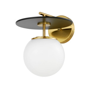 Lampa ścienna kinkiet loft czarno-mosiężna daltona