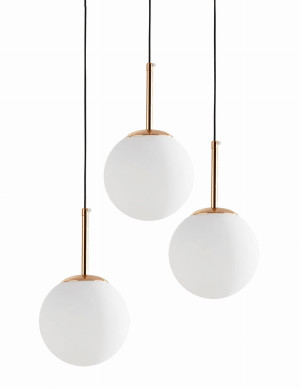 Nowoczesna potrójna lampa złota fredica w3