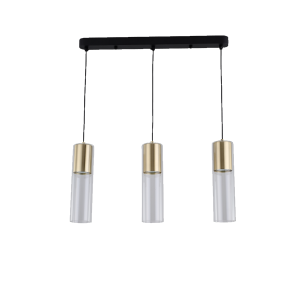 Lampa wiszaca manacor 3 linia wisząca złota