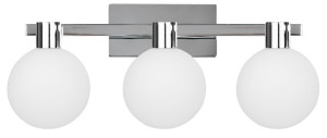 Maldus lampa kienkiet chromowy 3x40w g9 klosz biały