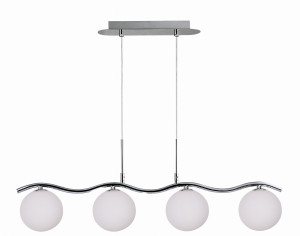 Ramon lampa wisząca chromowy 4x40w g9 klosz biały