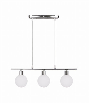 Oden lampa wisząca chromowy 3x40w g9 klosz biały
