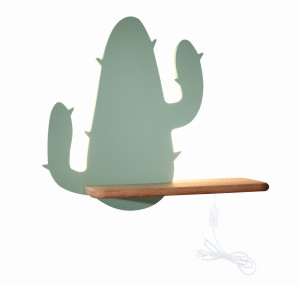 Cactus 2 lampa kinkiet 4 led 4000k iq kids z przew zielony