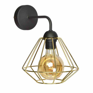Kinkiet lupo black/gold 1xe27 milagro