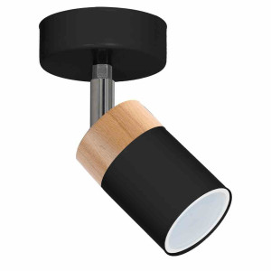 Kinkiet joker black/wood 1xgu10 milagro