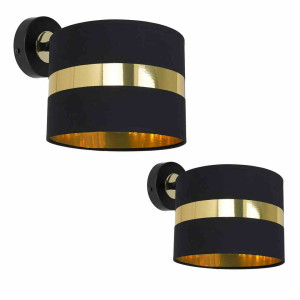 Kinkiet palmira black / gold 1xe27 60w milagro