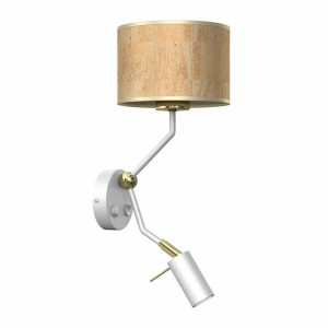 Kinkiet cork white/cork 1xe27 + mini gu10 milagro