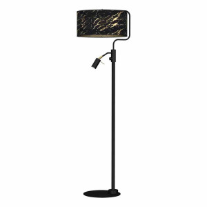 Lampa podłogowa senso black/gold 1xe27 + 1x mini gu10 milagro