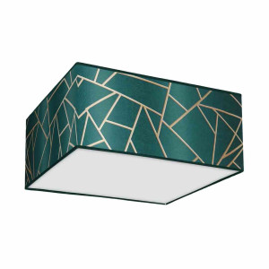 Lampa sufitowa ziggy green gold/bottle green 2xe27 milagro