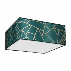 Lampa sufitowa ziggy green gold/bottle green 3xe27 milagro