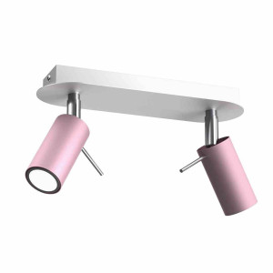 Lampa sufitowa preston pink/white 2x mini gu10 milagro