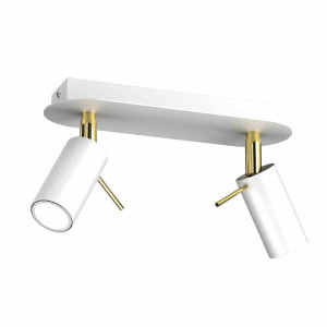 Lampa sufitowa preston gold/white 2x mini gu10 milagro