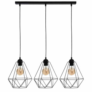 Lampa wisząca basket black 3xe27 milagro