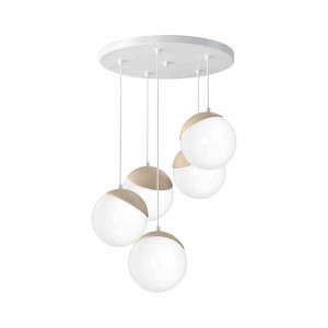 Lampa wisząca sfera wood 5xe14 milagro