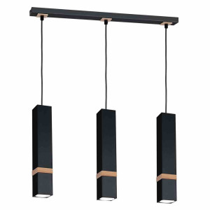 Lampa wisząca vidar black 3xgu10 milagro