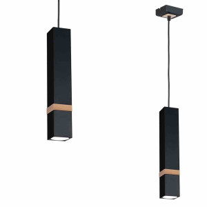 Lampa wisząca vidar black 1xgu10 milagro
