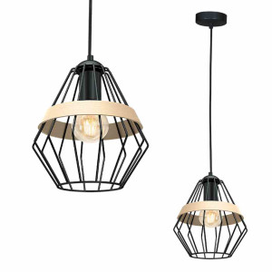 Lampa wisząca cliff black 1xe27 milagro