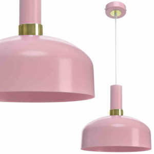Lampa wisząca malmo pink 1xe27 milagro