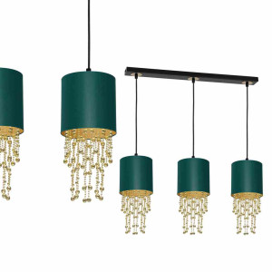 Lampa wisząca almeria green/gold 3xe27 milagro