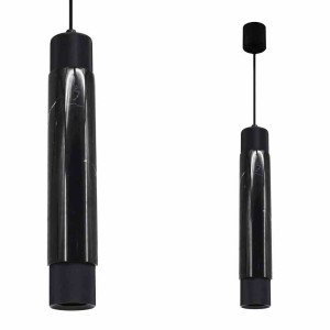 Lampa wisząca marble black 1xgu10 milagro