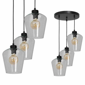 Lampa wisząca santiago clear 3xe27 milagro