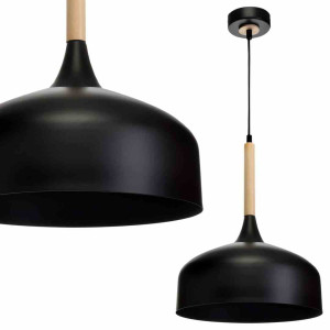 Lampa wisząca taylor black 1xe27 60w milagro