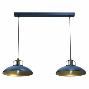 Lampa wisząca felix navy blue/gold 2xe27 milagro