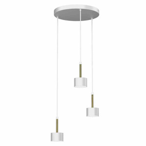 Lampa wisząca arena white/gold 3xgx53 milagro