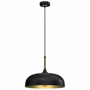 Lampa wisząca lincoln black/gold 1xe27 35cm milagro