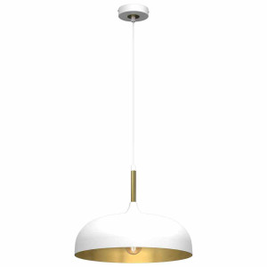 Lampa wisząca lincoln white/gold 1xe27 35cm milagro