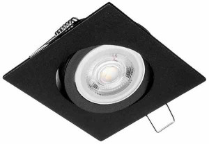 Oczko sufitowe kwadratowe ruchome ip20 black eko-light